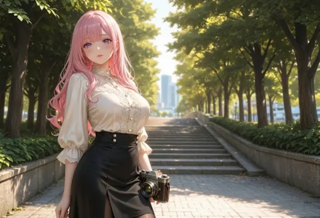 カメラを持つ少女